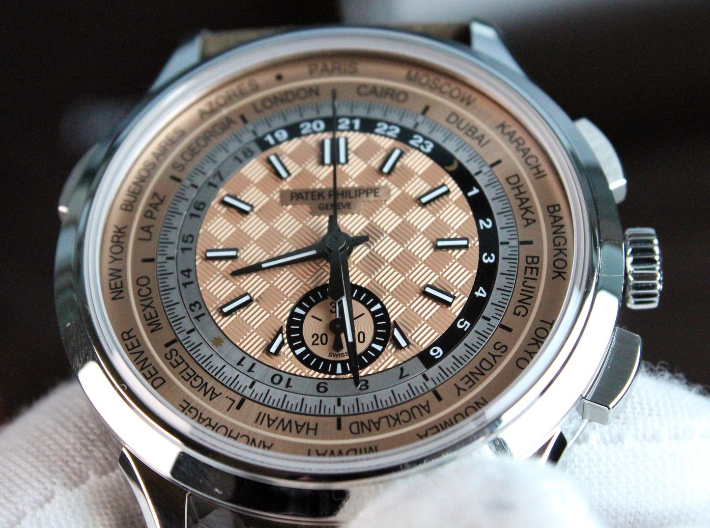 Patek Philippe World Time Flyback Chronograph 5935A Mint Condition Complete Set