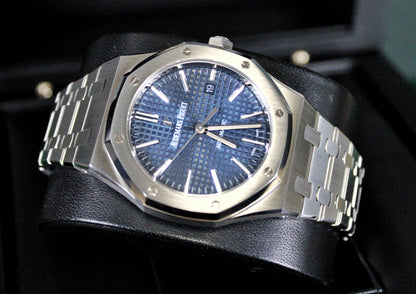 Audemars Piguet Royal Oak 15400ST · Blue Dial · Stainless Steel · 41mm · 2017 · Excellent Condition · Box + Booklet · No Papers