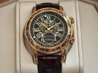 Patek Philippe Sky Moon Tourbillon 6002R-001 · Rose Gold · Grand Feu Enamel · 44mm · 2024 · Brand New · Full Set