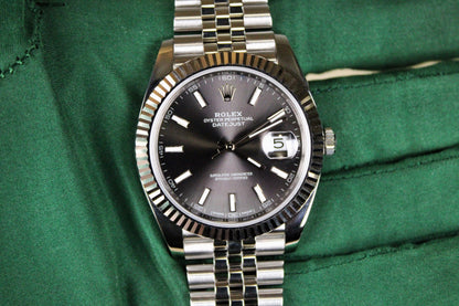 Rolex Datejust 41 126334 · Rhodium Dial · White Gold Fluted Bezel · Jubilee · 41mm
