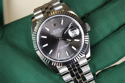 Rolex Datejust 41 126334 · Rhodium Dial · White Gold Fluted Bezel · Jubilee · 41mm