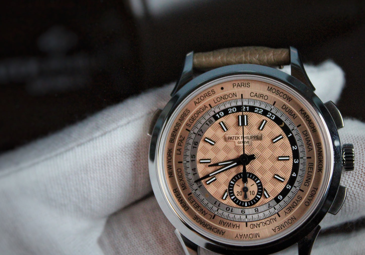 Patek Philippe World Time Flyback Chronograph 5935A Mint Condition Complete Set