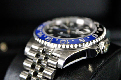Rolex GMT-Master II Batman / Batgirl 126710BLNR · Blue-Black Ceramic · Jubilee · 40mm · 2019 · Box and Papers · Very Good Condition