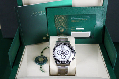 Rolex Cosmograph Daytona Panda 126500LN · White Dial · Brand New · 40mm 2026 · Unworn · Full Set · Full Links