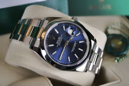 Rolex Datejust 41 126300 · Blue Dial · Smooth Bezel · Oyster · 41mm