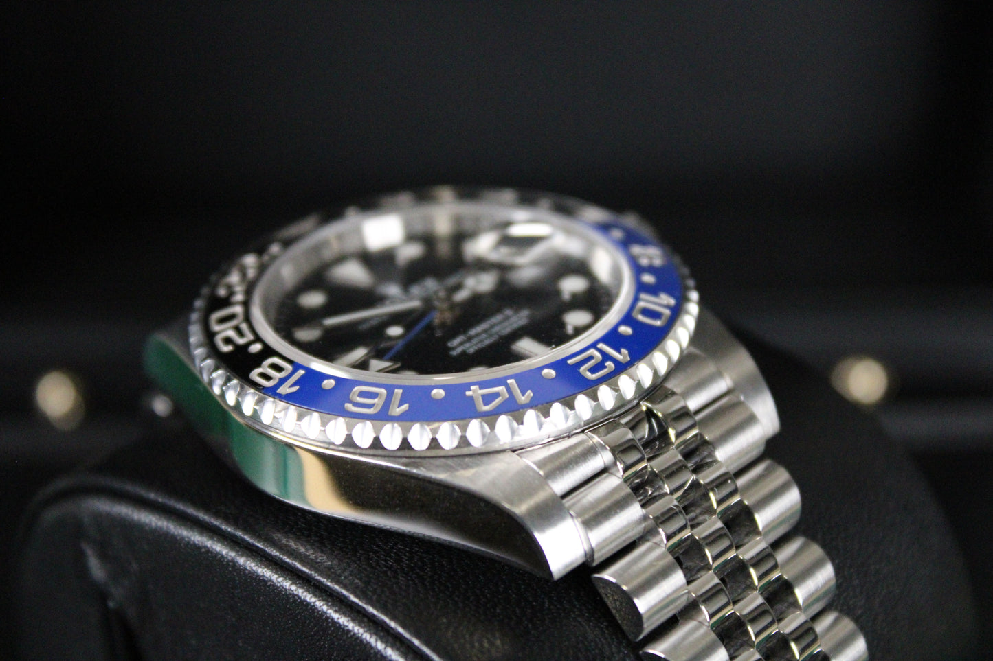 Rolex GMT-Master II Batman / Batgirl 126710BLNR · Blue-Black Ceramic · Jubilee · 40mm · 2019 · Box and Papers · Very Good Condition
