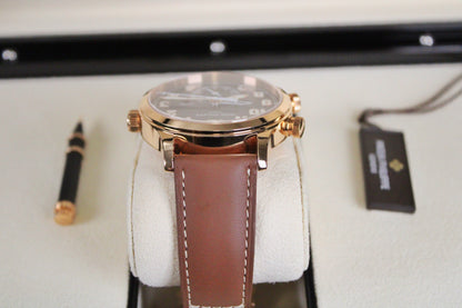 Patek Philippe Pilot Travel Time 5524R-001 · Brand New · Rose Gold · Brown Dial · Full Set 2023 · Original AD Receipt · Box and Papers