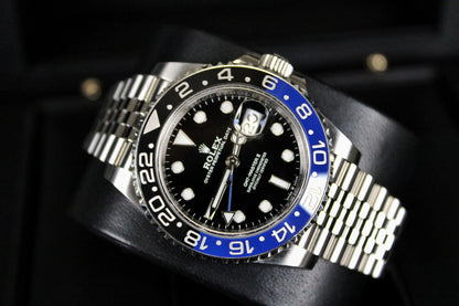 Rolex GMT-Master II Batman / Batgirl 126710BLNR · Blue-Black Ceramic · Jubilee · 40mm · 2019 · Box and Papers · Very Good Condition