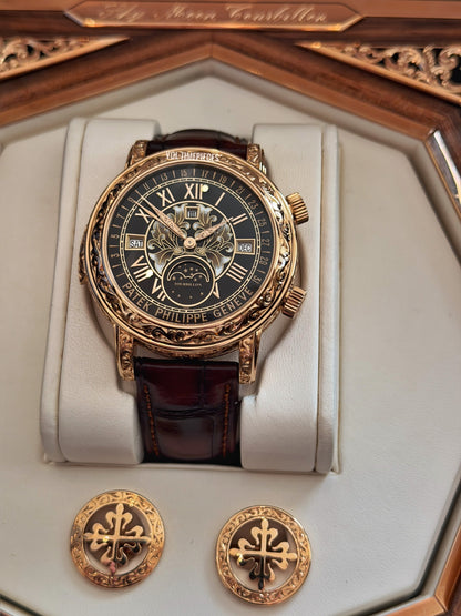 Patek Philippe Sky Moon Tourbillon 6002R-001 · Rose Gold · Grand Feu Enamel · 44mm · 2024 · Brand New · Full Set