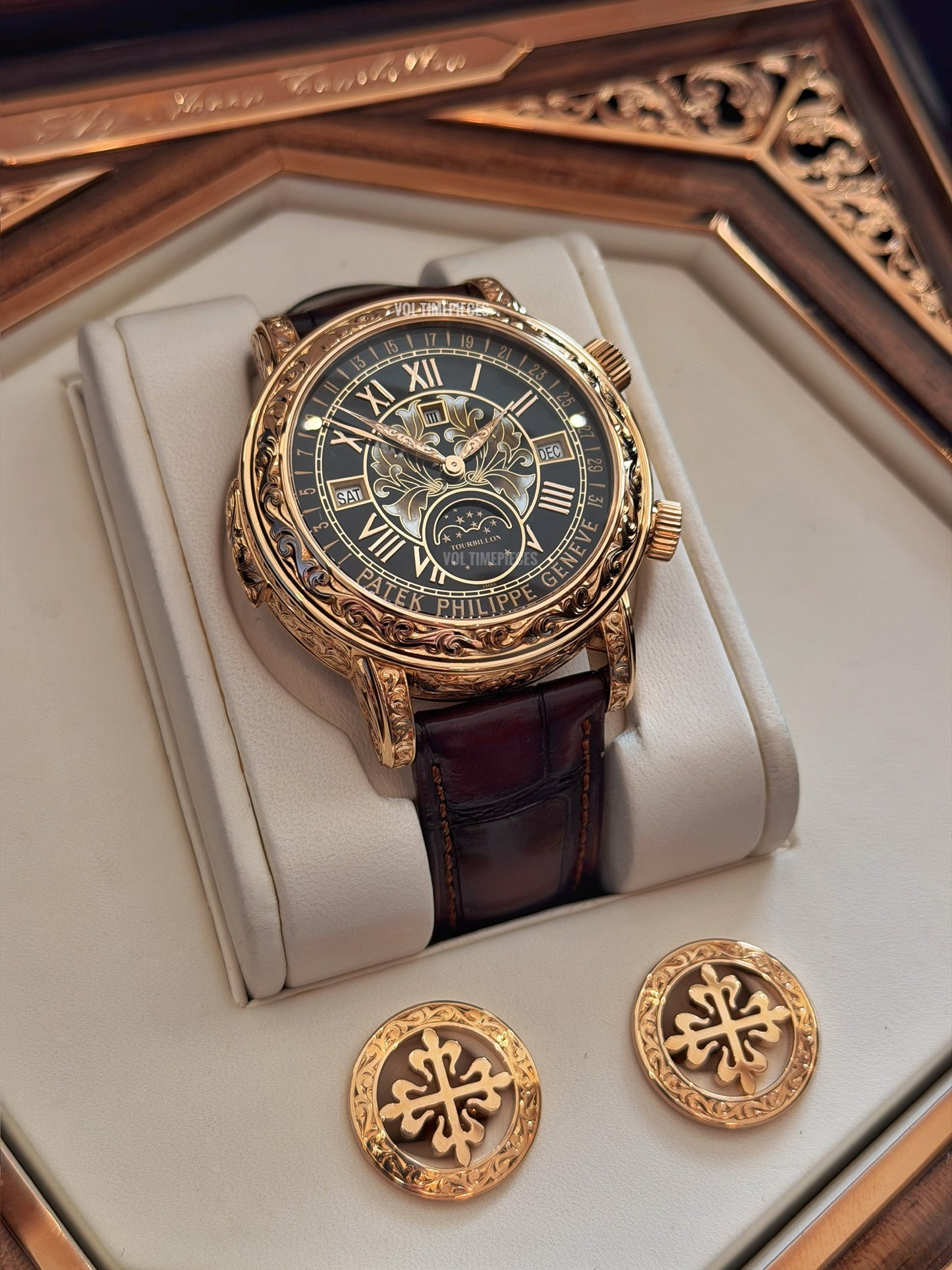 Patek Philippe Sky Moon Tourbillon 6002R-001 · Rose Gold · Grand Feu Enamel · 44mm · 2024 · Brand New · Full Set
