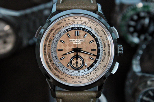 Patek Philippe World Time Flyback Chronograph 5935A Mint Condition Complete Set