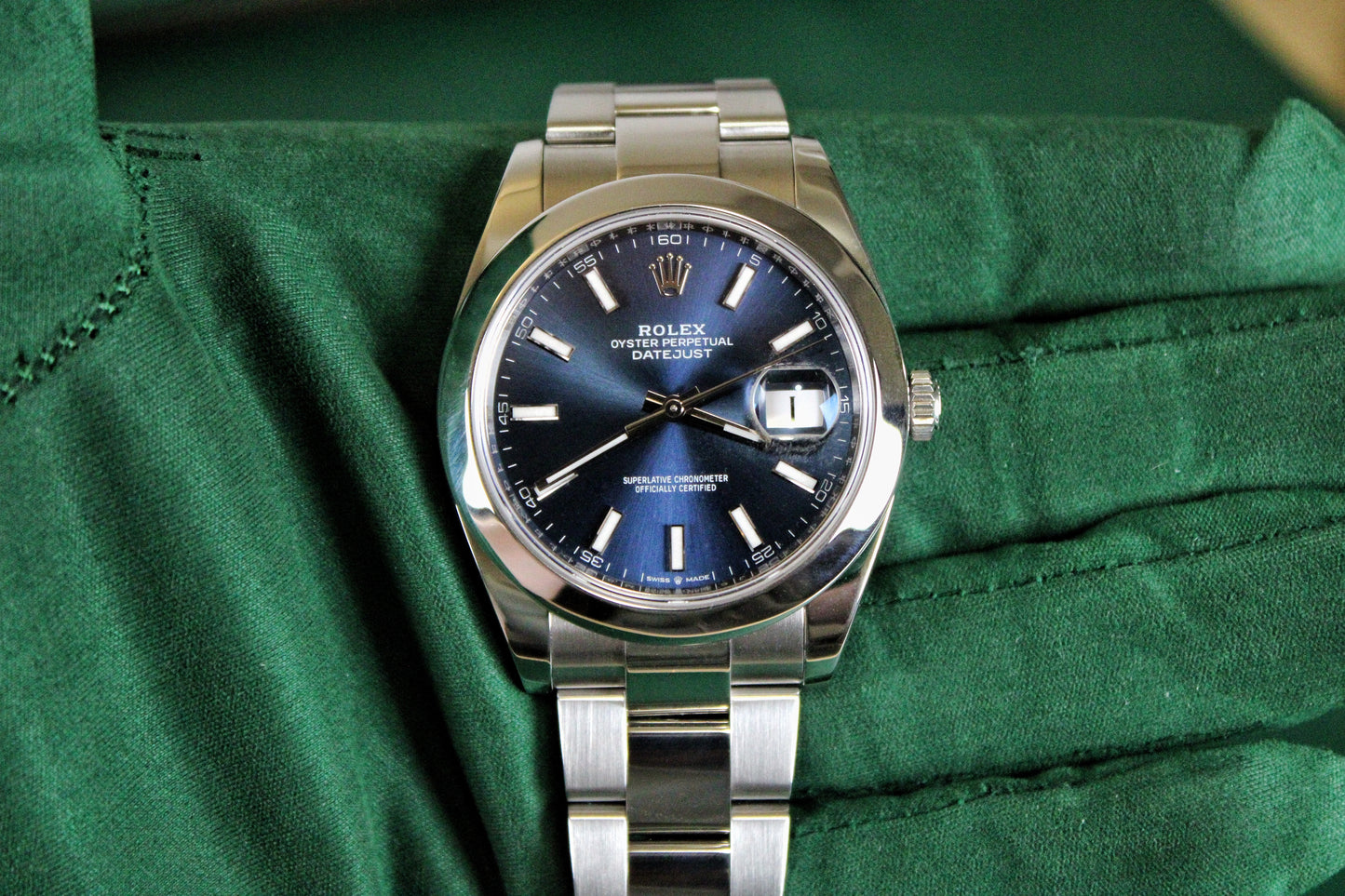 Rolex Datejust 41 126300 · Blue Dial · Smooth Bezel · Oyster · 41mm