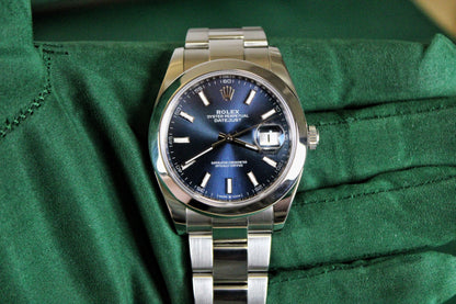 Rolex Datejust 41 126300 · Blue Dial · Smooth Bezel · Oyster · 41mm