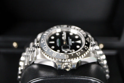 Rolex GMT-Master II Bruce Wayne 126710GRNR · Grey-Black Ceramic · Jubilee · 40mm · 2024 · Original AD Receipt · Full Set · Full Links