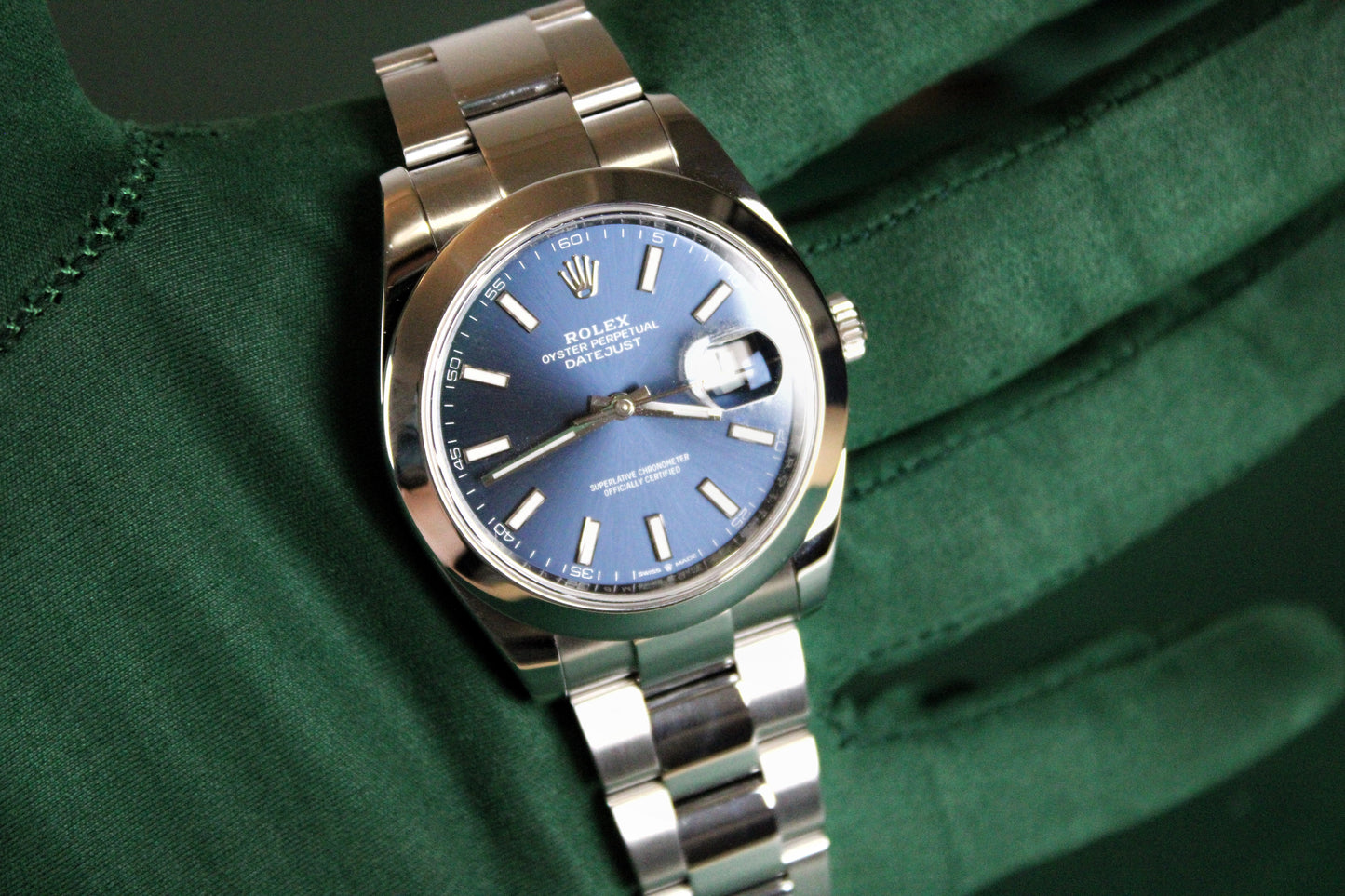 Rolex Datejust 41 126300 · Blue Dial · Smooth Bezel · Oyster · 41mm